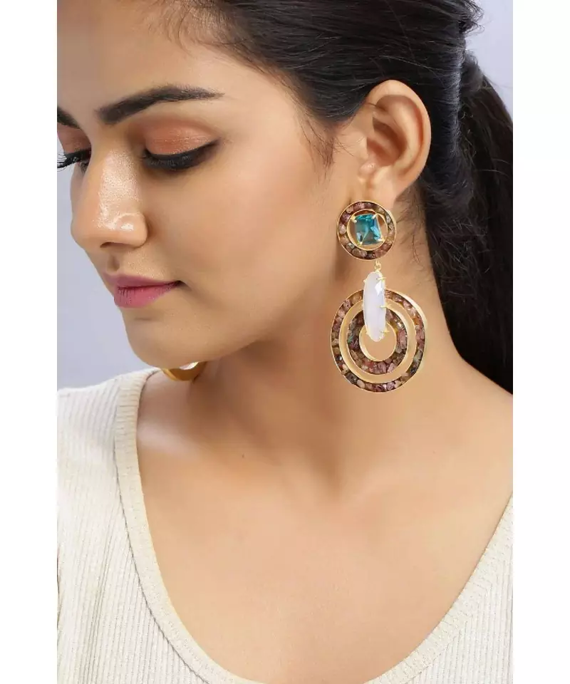 Tourmaline Milky Hoops earrings