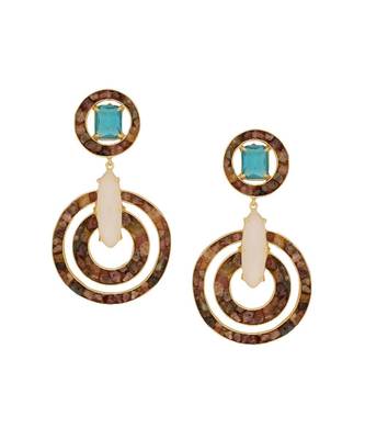 Tourmaline Milky Hoops Earrings 2