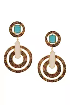 Tourmaline Milky Hoops Earrings