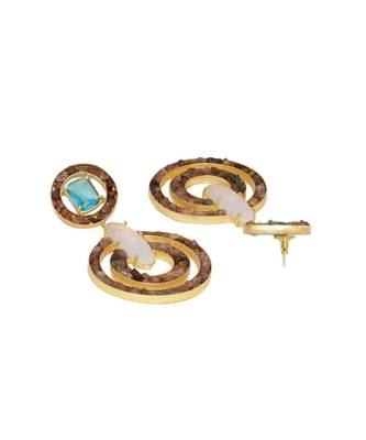 Tourmaline Milky Hoops Earrings 3