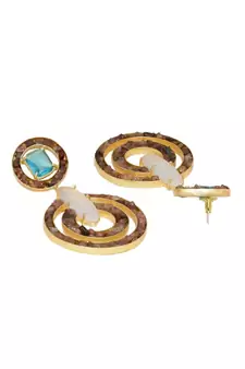 Tourmaline Milky Hoops Earrings