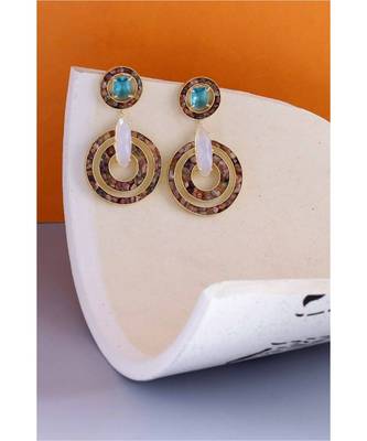 Tourmaline Milky Hoops Earrings 4