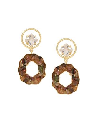 Clear Tourmaline Charm Earrings 2