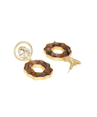 Clear Tourmaline Charm Earrings 3