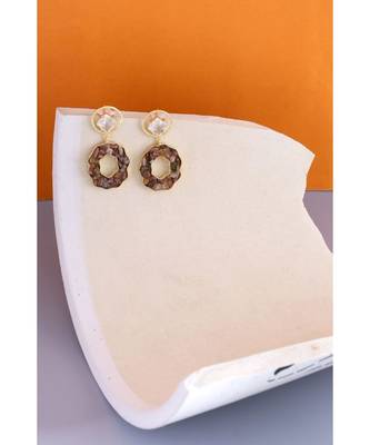 Clear Tourmaline Charm Earrings 4