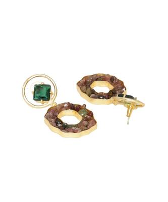 Tourmaline Fern Charm earrings 3