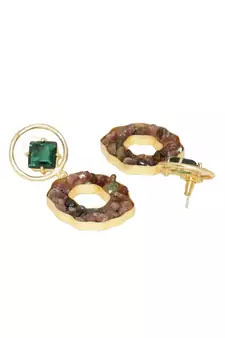 Tourmaline Fern Charm earrings