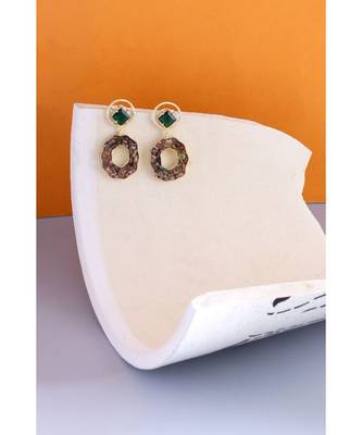 Tourmaline Fern Charm earrings 4