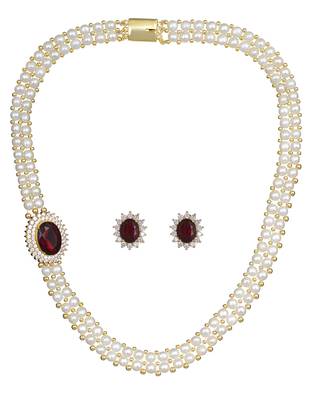 White pearl necklace-sets 2