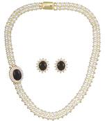 White pearl necklace-sets