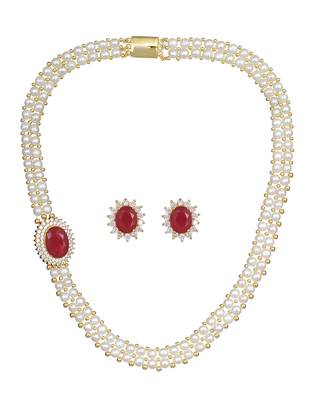 White pearl necklace-sets 2