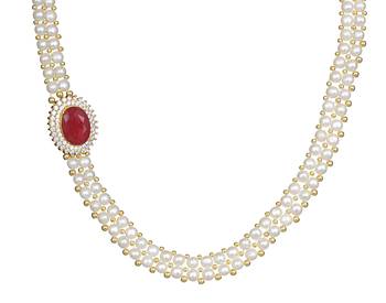 White pearl necklace-sets 4