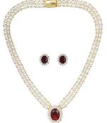 White pearl necklace-sets