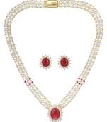 White pearl necklace-sets