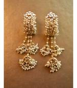 Flawless Kundan and Pearl Danglers