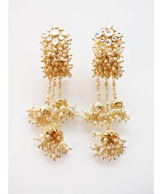 Flawless Kundan and Pearl Danglers 2