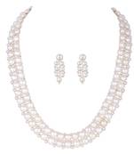 White pearl necklace-sets