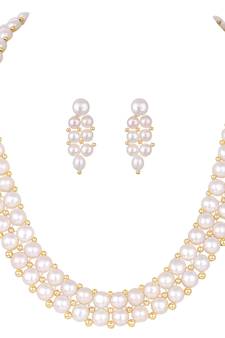 White pearl necklace-sets