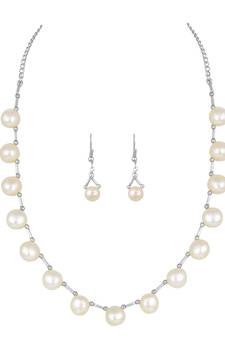 White pearl necklace-sets