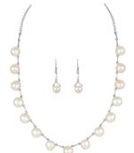 White pearl necklace-sets