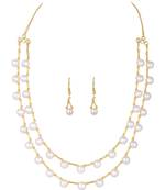White pearl necklace-sets