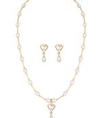 White pearl necklace-sets