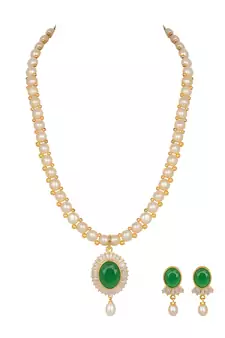 White pearl necklace-sets