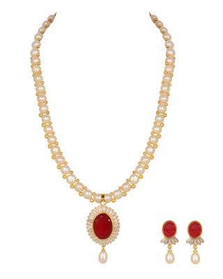 White pearl necklace-sets 4