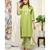 Green Plain Lace Kurta with Frill Pants