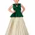 Kids Cotton Silk Green Top And White Lehenga Choli Set 