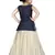Kids Blue Top And White Lehenga Choli Set 