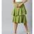 Mint Green Layered Midi Skirt
