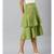 Mint Green Layered Midi Skirt