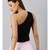 Black One Shoulder Crop Top