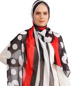 Justkartit Modest Wear Printed Georgette Fabric Hijab Scarf