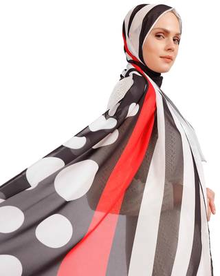 Justkartit Modest Wear Printed Georgette Fabric Hijab Scarf 2
