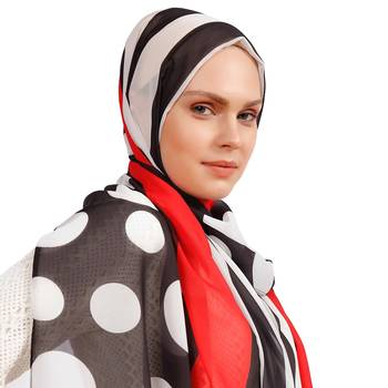 Justkartit Modest Wear Printed Georgette Fabric Hijab Scarf 3