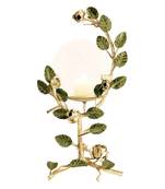 Rose & leaf candle holder