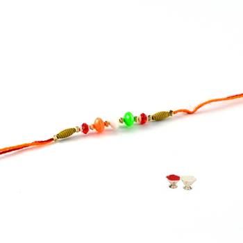 Multi Beads Stud-Handmade  Beads Rakhi 1