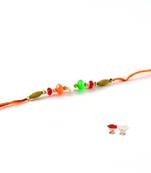 Multi Beads Stud-Handmade  Beads Rakhi