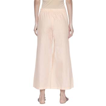 Peach Cotton Embroidered Kurta With Pant for Women 4