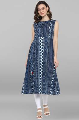 Women's blue Pure Cotton Kurta 1