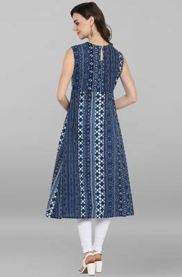 Women's blue Pure Cotton Kurta 2