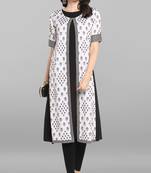 Janasya Women's Black Poly Crepe Kurta