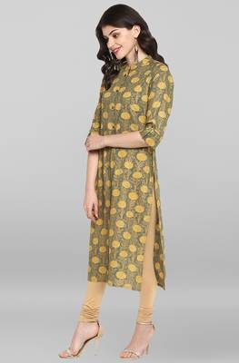 Janasya Indian Women's Multicolor Pure Cotton Kurta 2