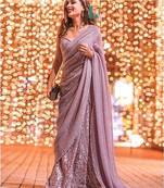 Designer Georgette Party Wear Indian Bollywood Saree With Blouse