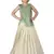Kids Cotton Silk Pista Top And White Lehenga Choli Set 