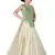 Kids Cotton Silk Pista Top And White Lehenga Choli Set 