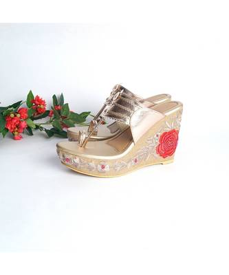 Velvet Flower Wedges 2