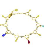 Gold cubic zirconia anklets